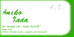 aniko kada business card